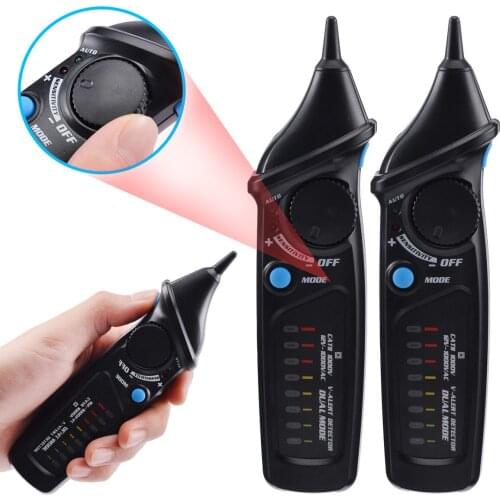 Non-Contact Voltage Detector Indicator Electrical Tester Induction Test Pen Voltage Meter AC 12V-1000V with LED Flashlight