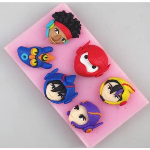 Free Post new super white characters series creative handmade chocolate fondant cake mold silicone bakeware