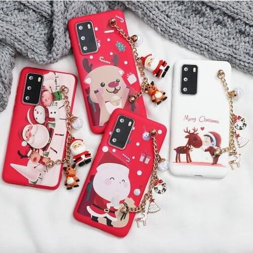 For Huawei Nova 6 SE P30 P20 Pro P40 P50 Y6 Y7 Y9 Prime P Smart 2019 2021 Honor 10i Mate 10 20 Lite E Christmas Chain Doll Cases