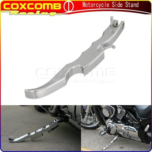 For Suzuki Boulevard M109R 2006-2014 2012 2013 Motorcycle Silver T-6 Aluminum Kickstand Custom Side Stand Foot Holder Support