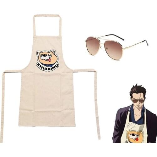 The Way of The Househusband Tatsu Cosplay Costume Apron Gokushufudo Cos Glasses Bag Printing Accessories Prop Halloween Party
