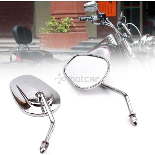 Chrome Rear View Side Mirrors For Harley Road King Fatboy FLHT FLHR Touring XL 883 SPORTSTER Softail Springer Heritage Classic