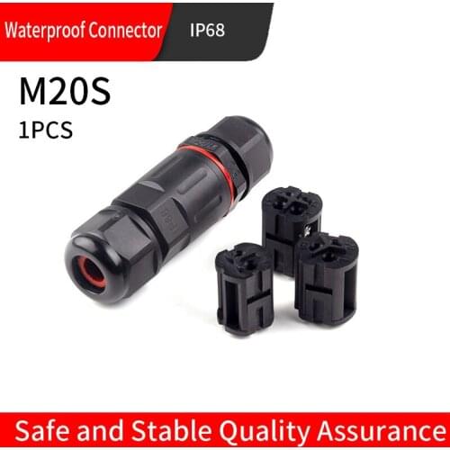 IP68 Waterproof Connector M20S 2/3/4Pin Electrical Terminal Adapter Wire Connector Screw connector LED Light Outdoor Connection