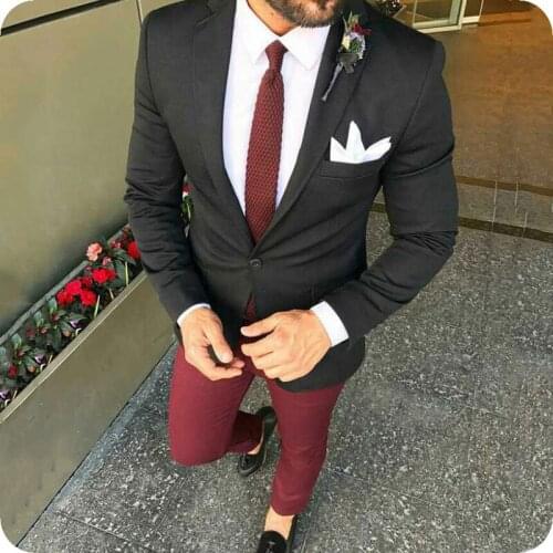Classic Black Suits Men 2019 Groom Tuxedo for Wedding Business Man Outfit Man Blazer Costume Homme Slim Terno Masculino 2Piece