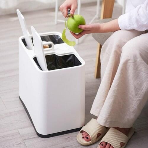 Waste Sorting Trash Bin Storage Baskets High Capacity Cleaning Tools Kitchen Trash Bin Cubo Basura Cocina Home Merchandises DB0L
