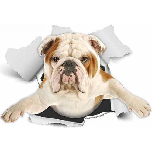 Dog Torn Metal Car Sticker Decoration Waterproof Decal Laptop Suitcase Truck Motorcycle Auto Accessories PVC,13cm*8cm