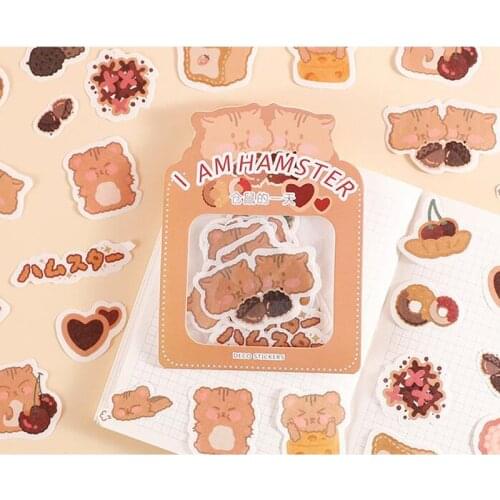 30 pcs /Pack Cute Little Hamster Decorative Stickers DIY Diary Album Stick Label Decor