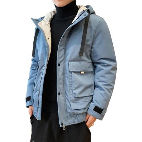 Fashion Mens Winter Jacket 2020 Brand New Hooded Windbreaker Parka Coat Men Thick Warm Winter Parkas