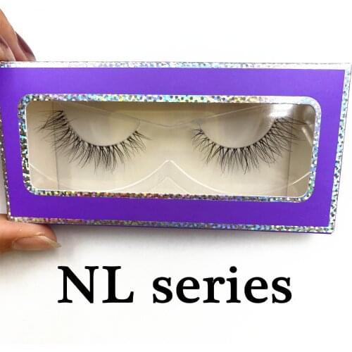 NL Mink Eyelashes Clear Band Eye Lashes 10 pair short lash Crisscross Transparent Band False Eyelashes Dramatic Lashes Handmade