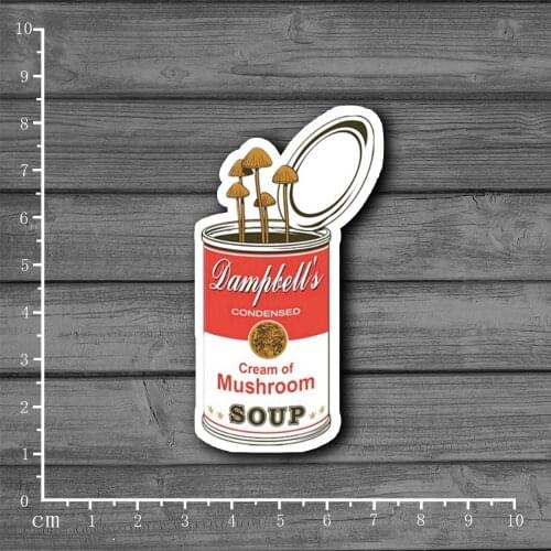 Pop classic. Canned Tomatoes Mushroom Stationery Graffiti Sticker Decor For Ablum Scrapbookin Laptop Notebook Sticker[Single]