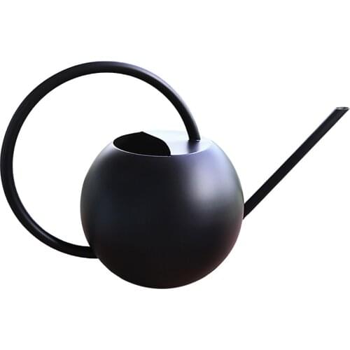 Portable Spherical Shower Pot Kettle Gardening Tool 400 ML Stainless Steel Black/Gray/White Long Spout/Iron Watering Can