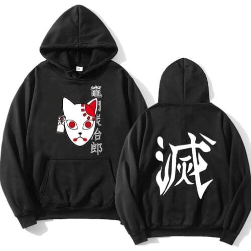 Anime Demon Slayer Pullover Sweatshirt Women Men Tanjiro Kamado Costume Hoodies Harajuku Demon Slayer Kimetsu No Yaiba Sudadera