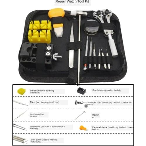 Adjustable Wrist Watch Case Opener Screw Back Remover Wrench Repair Tool 34mm/37mm Professional Watch Repair Tool Kit