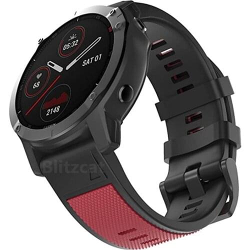 26 22mm Quick Release Watch Band Straps For Garmin Fenix 6 6X 5X 5 3 3HR S60 MK1 Forerunner 935 945 Easyfit Silicone Wirstband