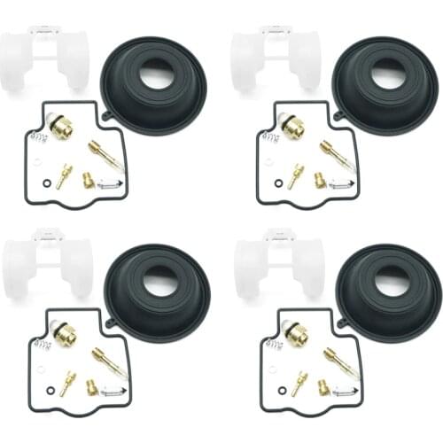 For Kawasaki ZX600 ZZR600 2004 2005 2006 ZX ZZR 600 Carburetor Repair Kits Main Slow Jet Float Valve Vacuum Diaphragm 4 Sets