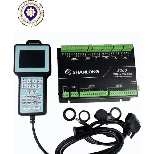 S200 4-axis CNC Handle Controller Motion Control System support G code 500KHZ For Engraving Milling Machine