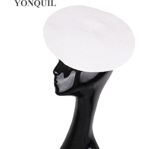 Vintage Fascinator Base 25 CM Size Imitation Straw Round Millinery For Women Wedding Party DIY Hair Accessories Formal Hats