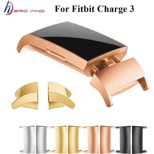Hero Iand Stainless Steel Connector Connect Watch Band Accessory For Fitbit Charge 4 Charge3 fitness bracelet wearable devices