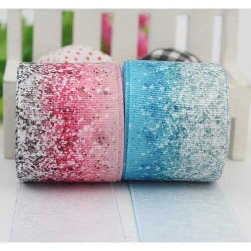 Heat tansfer printed grosgrain ribbon cheer bow hair accessories material bright printed ribbon 25 yards DIY Handmade Ribbon