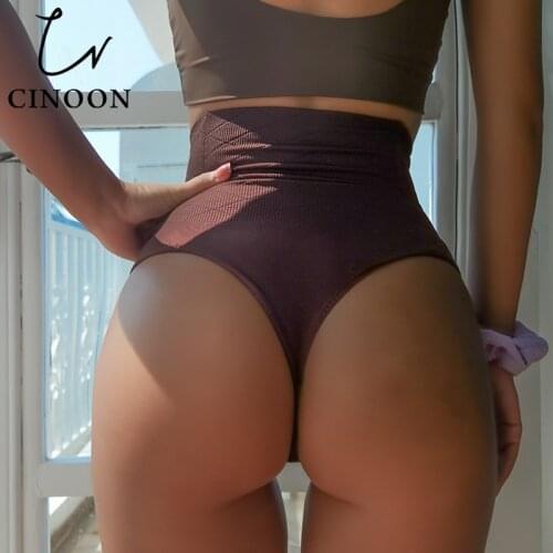 CINOON Women High Waist Shaping Panties Sexy Slimming Underwear Seamless Hip Lifting Belly Warm Thong Butt Lifting Shapewear