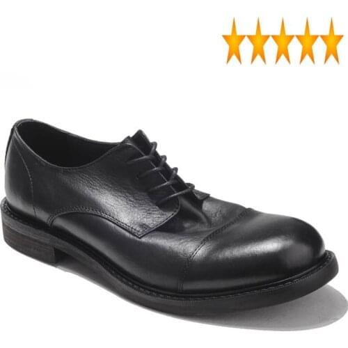 Footwear Fashion New Arrival Casual Breathable Genuine Leather Man Shoes Retro Hipster Lace Up Low Heels Zapatos De Hombre