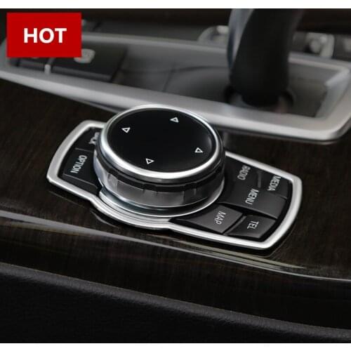 For BMW X3 F25 Stainless Inner Multimedia Button Frame Cover Trim 2011-2015 1pcs Car Accessories Interior Car Decor Car Trim