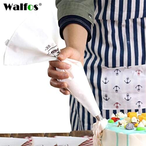WALFOS 30/40/46/50cm 100% Cotton Cream Pastry Icing Bag Baking Cooking Cake Tools Piping Bag Kitchen Accessories Eco-Friendly