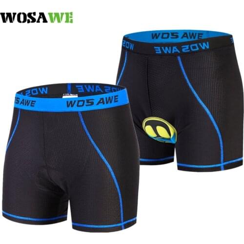 WOSAWE Upgrade Cycling Underwear Pro Gel Pad Mountain Bike MTB Shorts Shockproof Road Bicycle Underpants Downhill Shorts