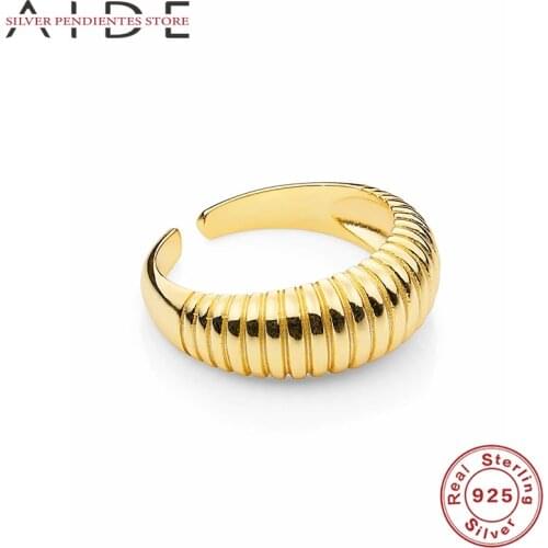 AIDE 100% 925 Sterling Silver Minimalist Open Rings 2020 New Rings For Women Korean Jewelry Wholesale Anel Masculino