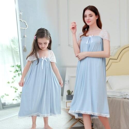 2020 Mother Daughter Dresses Matching Pajamas Family Baby Girl Nightgowns Mom Girls Pajamas Children Sleepwear Clothes Pyjama