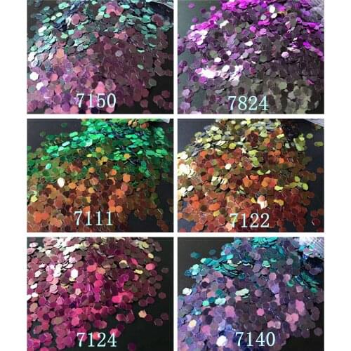 3mm 1/10 Chameleon Glitter Mixed Metallic Luster Hexagon Shape Nail Art for Craft Decoration Makeup Facepainting DIY Accessories