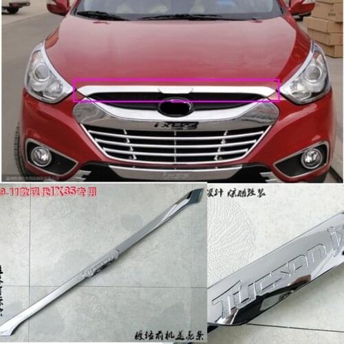 ABS Front Grille Hood Engine Cover Trim car styling For Hyundai IX35 2009-2011 accessories
