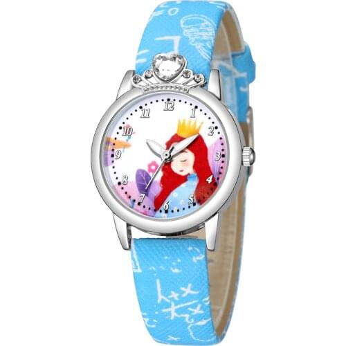 Kids Watches Cute Childrens Pattern Quartz Wristwatch Gift Stainless Steel Leather Strap Children Watch Boys Gilrs Gift Clock