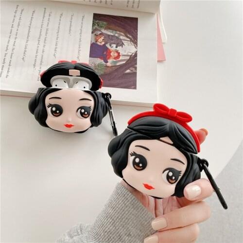 Cartoon 3D Snow White Apple AirPods Pro Wireless Earphone Protective Case 1/2/3 Generation Earphone Case Gift