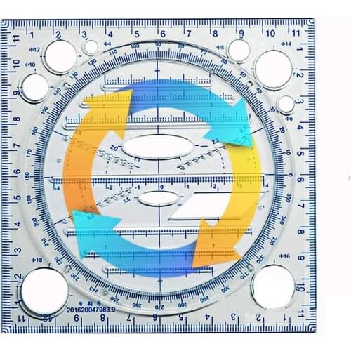 DIY Scrapbooking Multifunctional Drawing Plotter Solid Geometry Template Office School Cutting Supplies Cutting Mats Model Tool