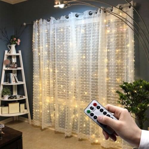 FANHHUI LED Garland Curtains