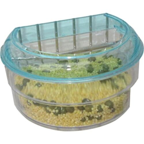 Parrot Feeder Box Clear Anti-splash Parrot Cage Feeder with Lid Parrot Intelligence Feeder Bird Food Foraging Toy Acrylic Box
