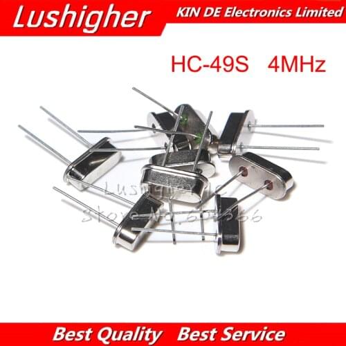 20pcs HC-49S 4MHz 4.000mhz HC49S 4M 20ppm 20pF Quartz Resonator