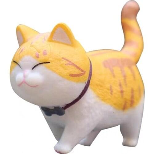 Mini kawaii bell cat Japan Anime lovely simulation animal Cat PVC action figure decoration toy collectible model kids toys gift