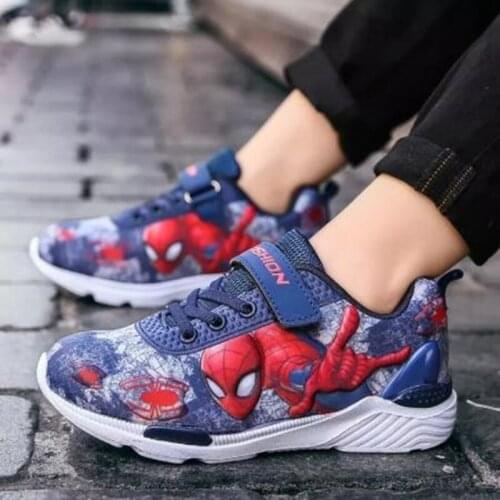 Spiderman Boys Girls Fashion Sneakers Baby/Toddler/Little Kids Leather Trainers Children School Sport Shoes Soft Running Shoes