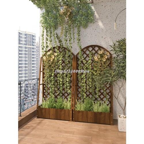 Anticorrosive wood flower stand, climbing stand, balcony flower pot stand, garden decoration, outdoor plant stand, outdoor grid