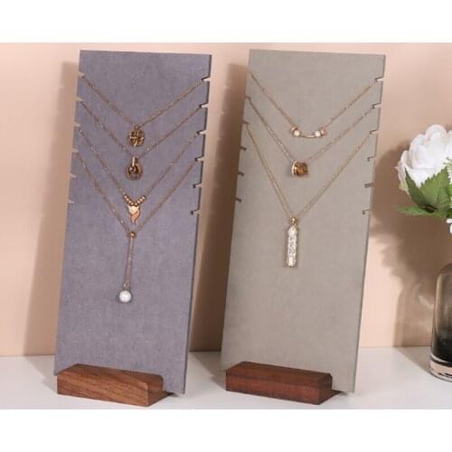 Newest wood necklace holder stand for jewellery erasel jewelry organizer jewelery display multi-necklace bracelet case rack