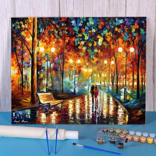 Landscape DIY Paint By Numbers Set Acrylic Paints 40*50 Boards By Numbers Loft Wall Picture For Children For Handiwork