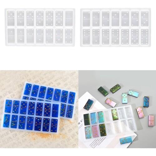 DIY Silicone Dominoes Games Making Mold Resin Epoxy Casting Mould Jewelry Making Craft for Soap Candle Making Crafts Supplies