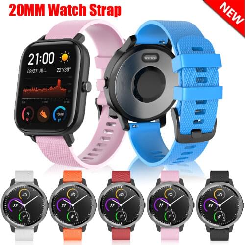 Sport Silicone 20MM Watch Band Strap For Huawei Watch Gt 2 42 Smartwatch Replacement Wristband/Samsung Galaxy Watch Active 2 44