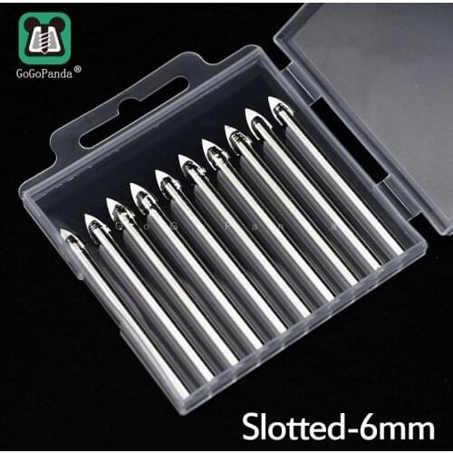 Free shipping 6mm Glass Drill Bits Hole Saws for Hard Brittle Ceramic Materials Round Handle