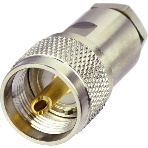 Superbat UHF Plug Connector Straight Clamp for Cable LMR-300