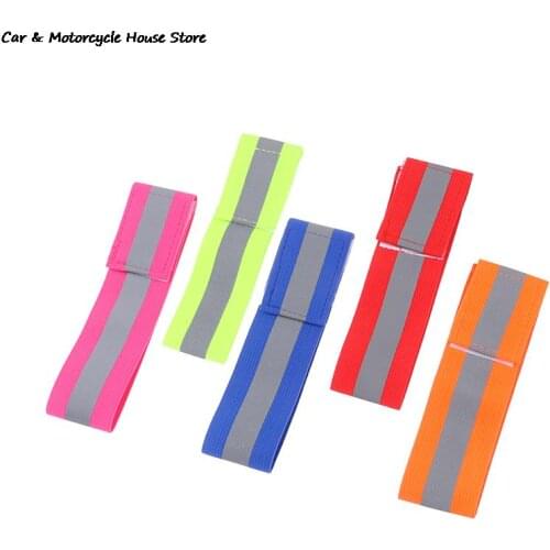 Reflective Bands Elasticated Armband Wristband Ankle Leg Straps Safety Reflector Tape Straps For Night Jogging Walking Biking