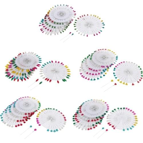 Pack of 150 Glass Head Pins Boxed for Dressmaker (Multicolor)