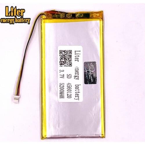 Plug 1.0-4P 3.7v 4560120 lithium polymer battery with pcm backup 5200mah tablet pc battery
